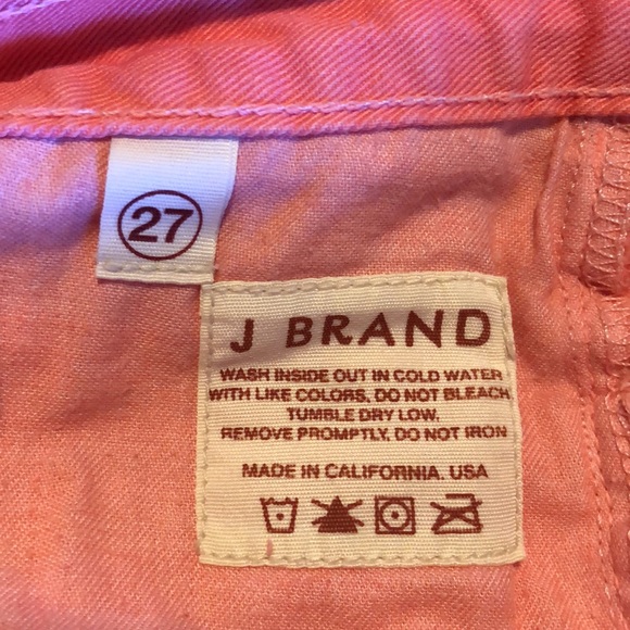 Women’s size 27 J Brand cut off denim coral jean shorts style 1046O250 - Picture 7 of 11